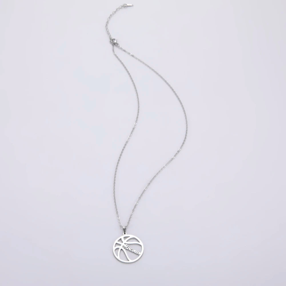 Basketball Blaze Custom Name Necklace for Him