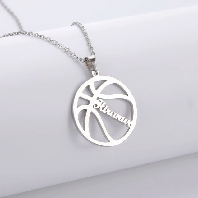 Basketball Blaze Custom Name Necklace for Him