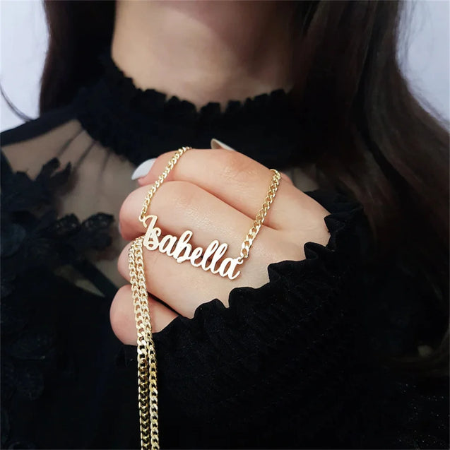 Figaro Chain Name Necklace