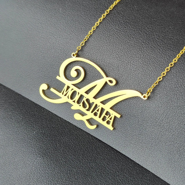 Custom Initial Name Necklace for Men and Women