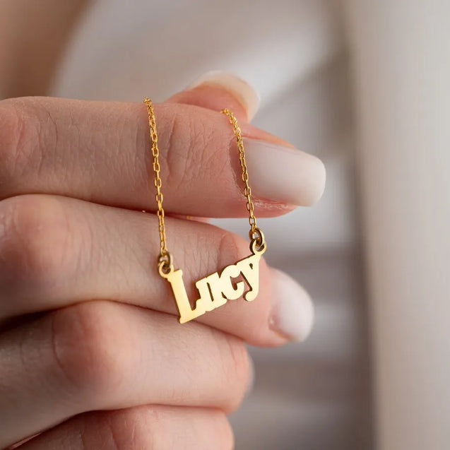 Cursive Charm Name Necklace