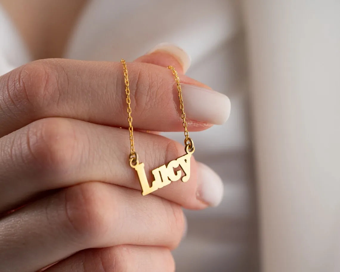Cursive Charm Name Necklace