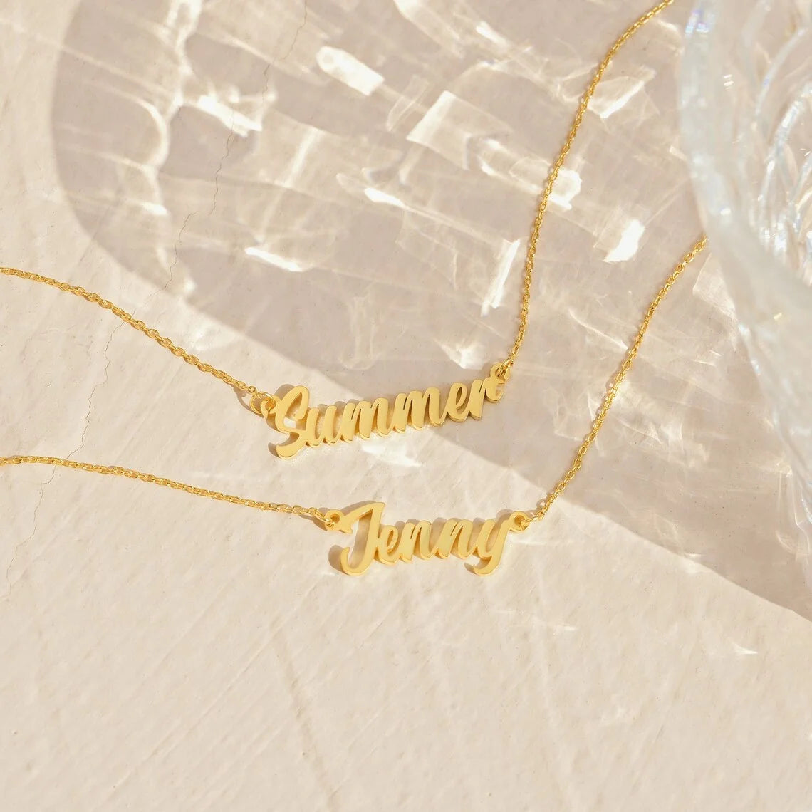 Cursive Charm Name Necklace