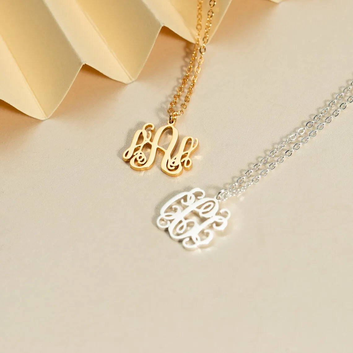 Dainty Custom Monogram Initial Necklace for Women