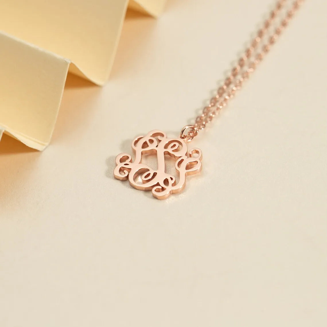 Dainty Custom Monogram Initial Necklace for Women