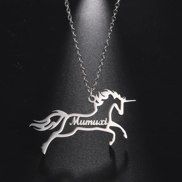 Unicorn Dream Custom Name Necklace