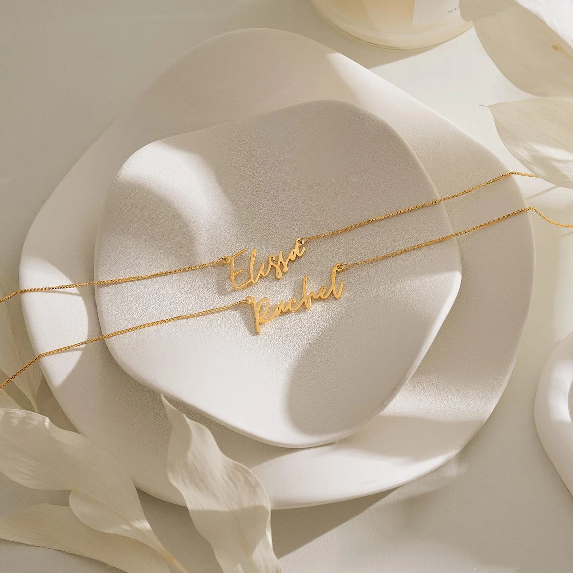 Signature Custom Name Necklace with Box Chain