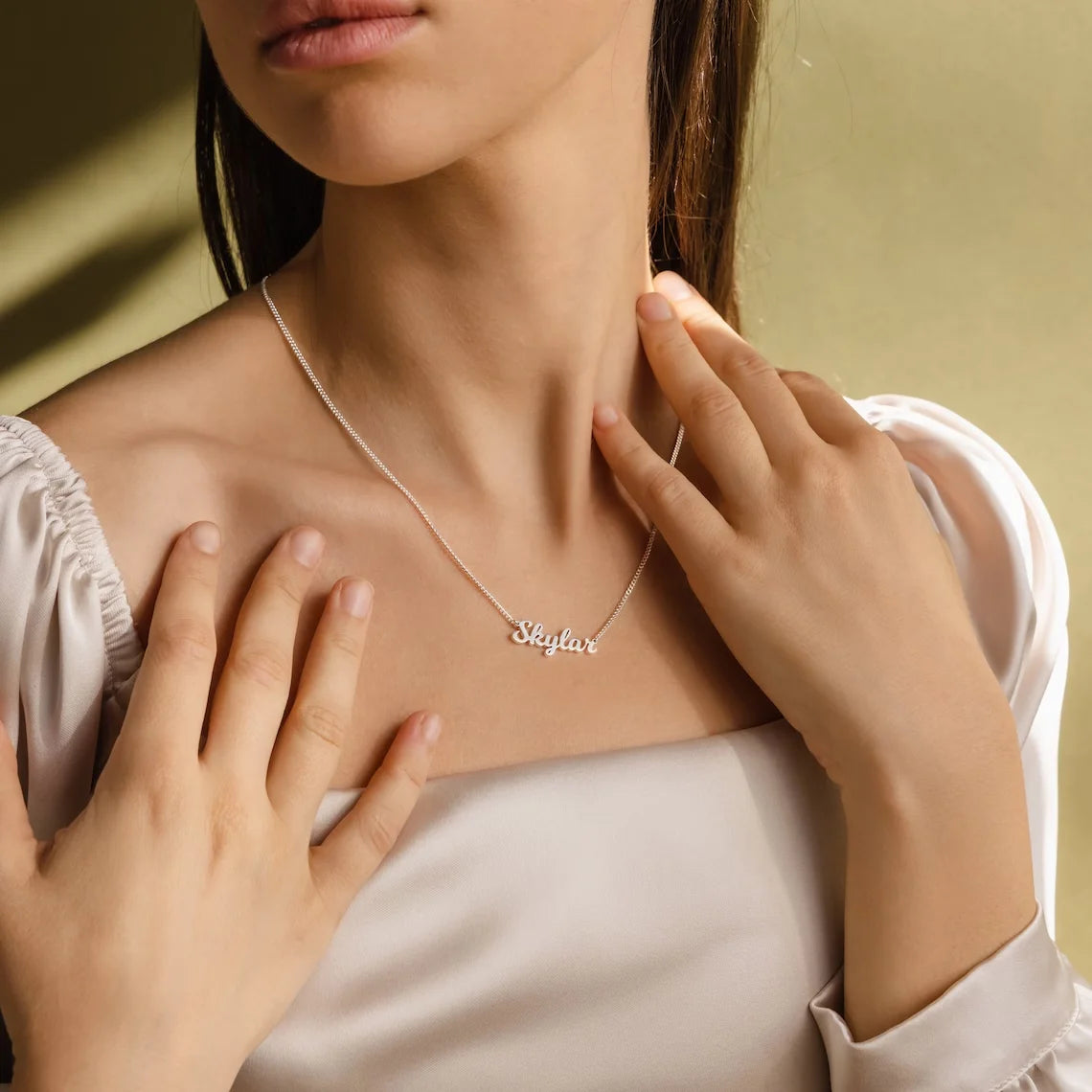 Bold Old English Custom Name Necklace with Cuban Chain