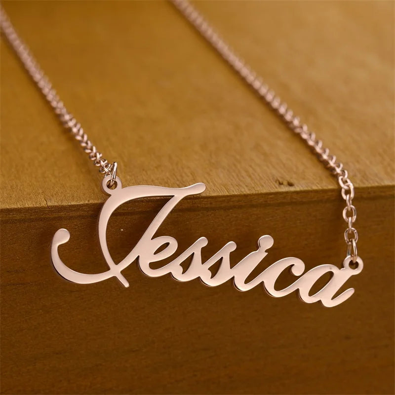 Gold Personalized Name Choker Necklace for Women