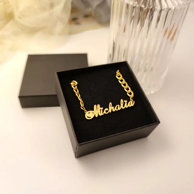 Figaro Chain Name Necklace