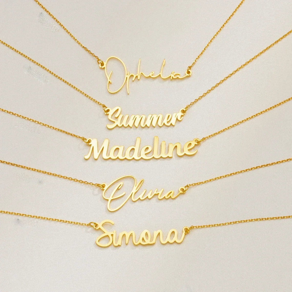 Cursive Charm Name Necklace