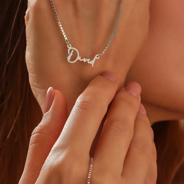 Golden Glow Personalized Name Necklace with Box Chain